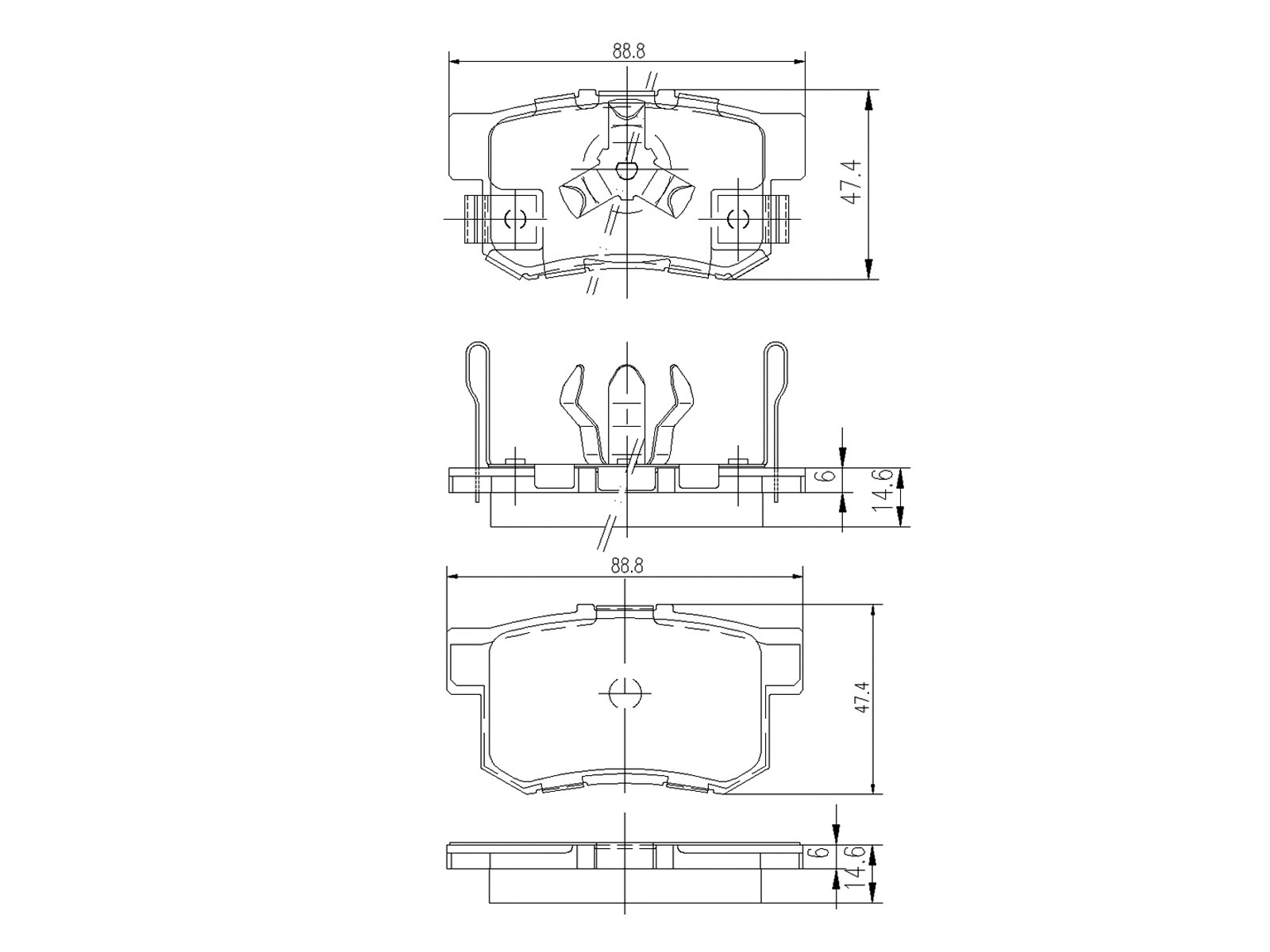 Brake Pad Set, disc brake (AZMT-44-022-1331)