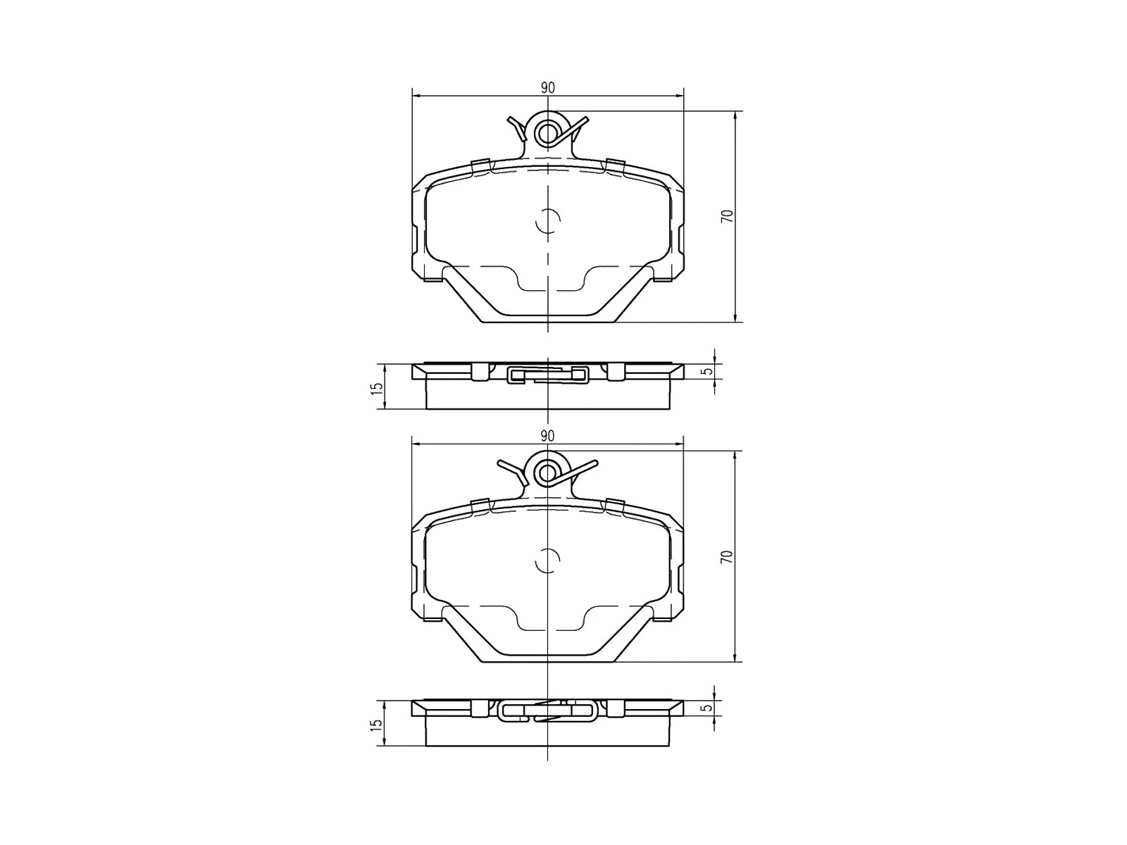 Brake Pad Set, disc brake (AZMT-44-022-1040)