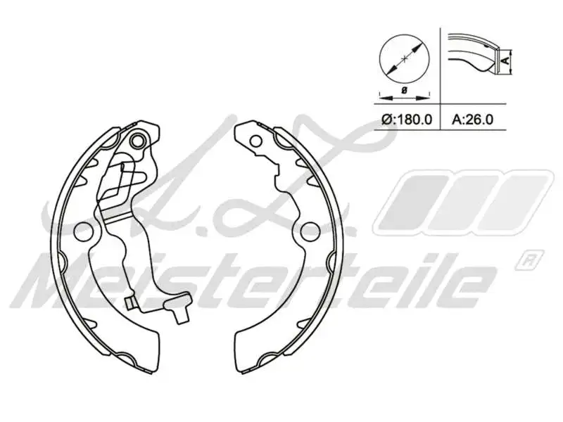Brake Shoe Set (AZMT-44-026-1371)