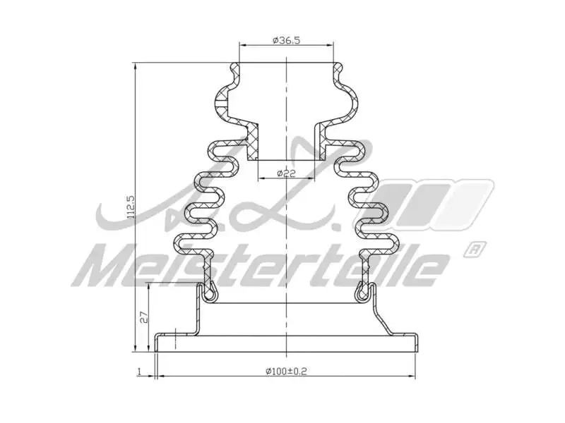 Bellow Kit, drive shaft (AZMT-43-020-1347)