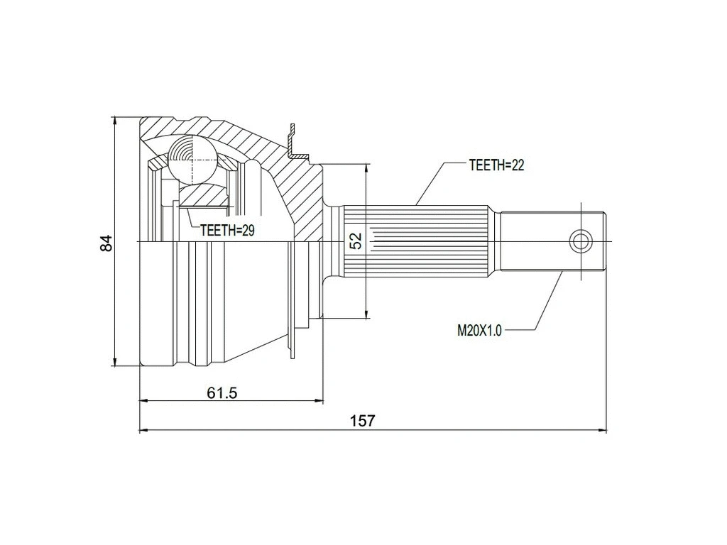 Joint Kit, drive shaft (AZMT-43-030-1058)