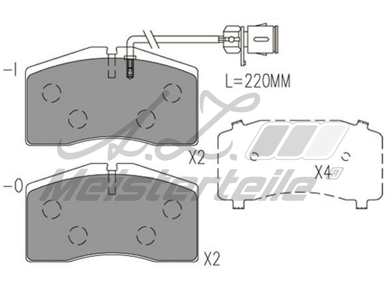 Brake Pad Set, disc brake (AZMT-44-022-1781)