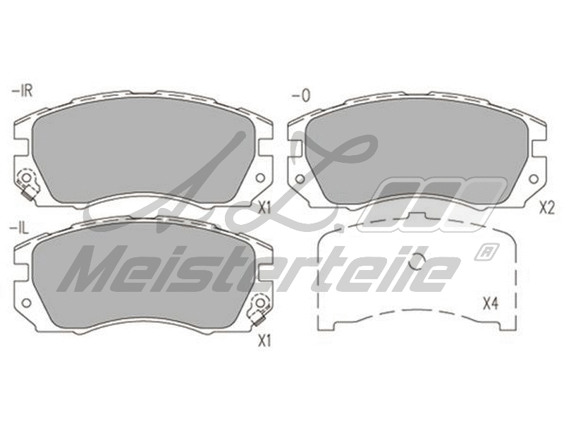 Brake Pad Set, disc brake (AZMT-44-022-2142)