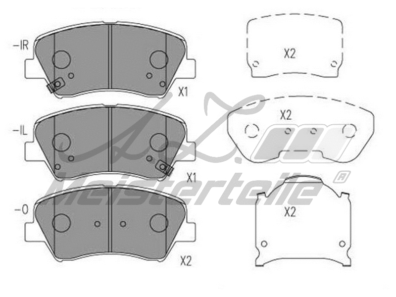 Brake Pad Set, disc brake (AZMT-44-022-2087)
