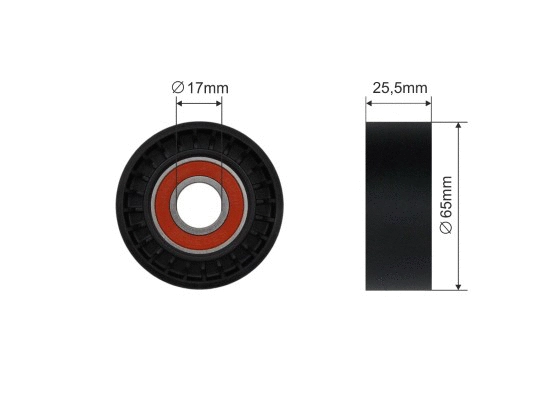 Deflection/Guide Pulley, V-ribbed belt (AZMT-20-031-2430)