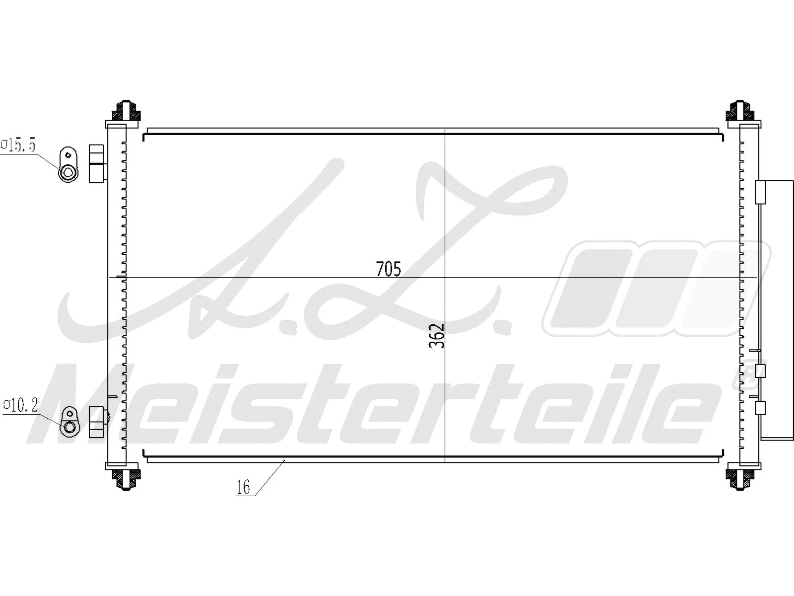 Condenser, air conditioning (AZMT-45-030-1027)