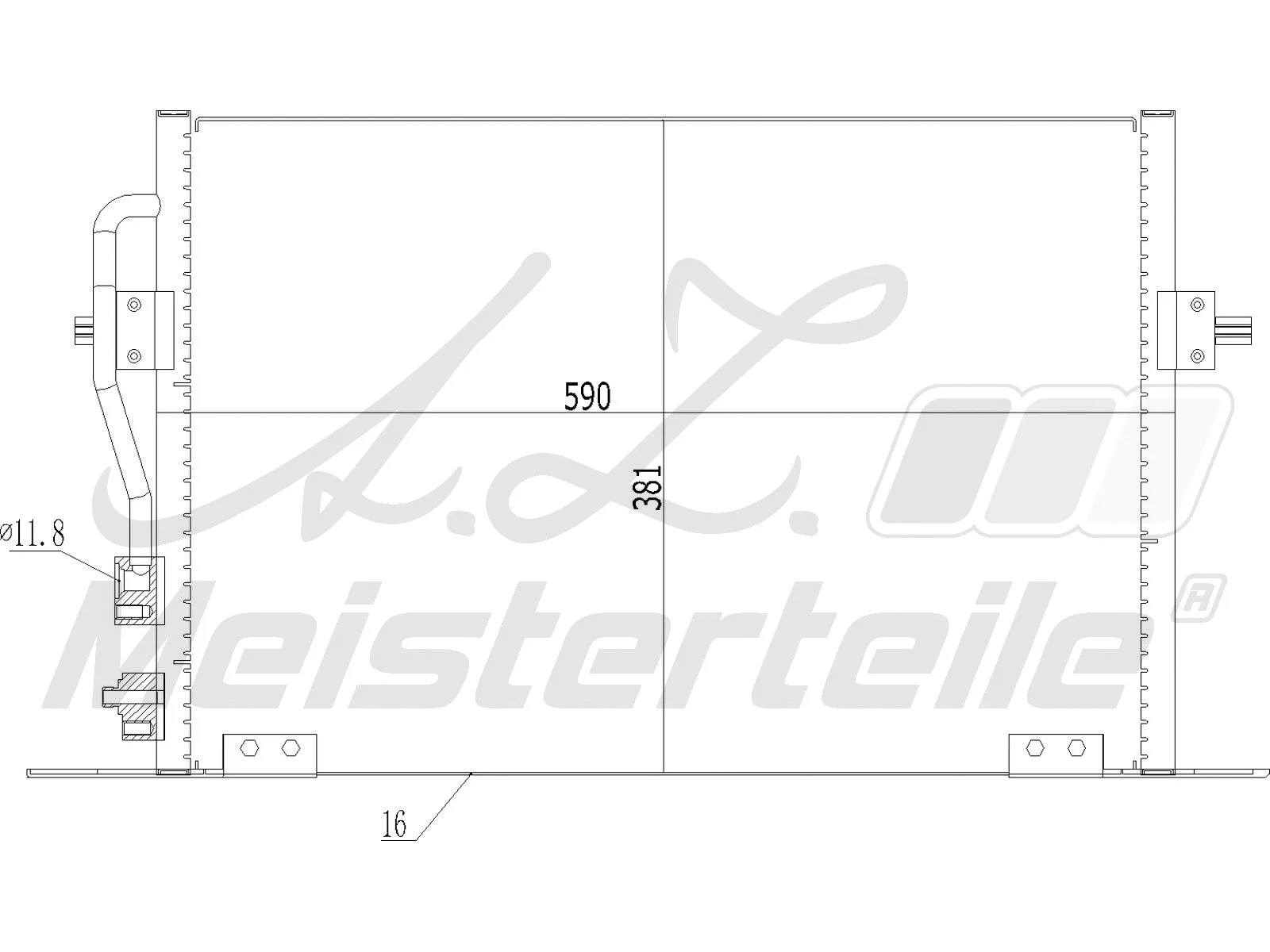 Condenser, air conditioning (AZMT-45-030-1008)