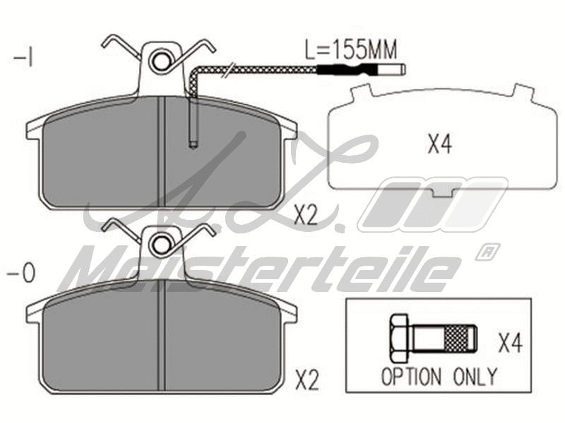 Brake Pad Set, disc brake (AZMT-44-022-2341)