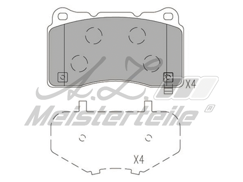 Brake Pad Set, disc brake (AZMT-44-022-2580)