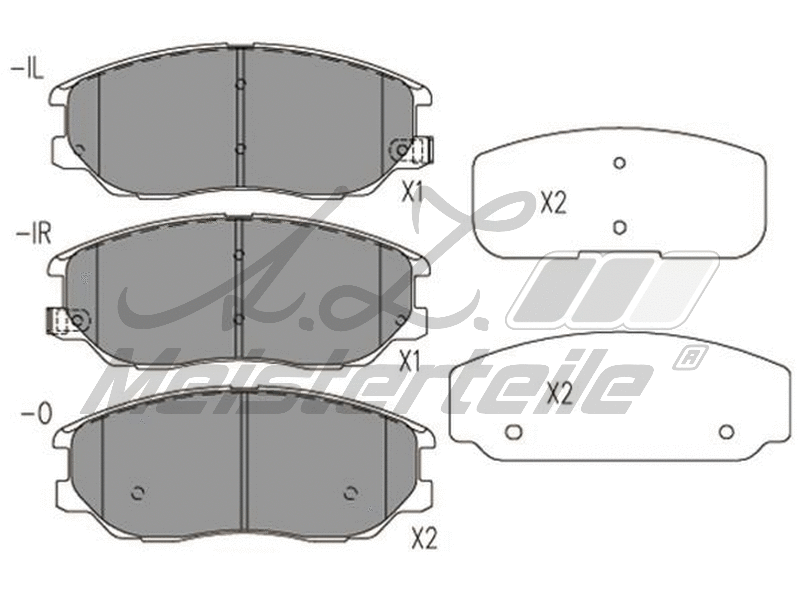Brake Pad Set, disc brake (AZMT-44-022-1648)