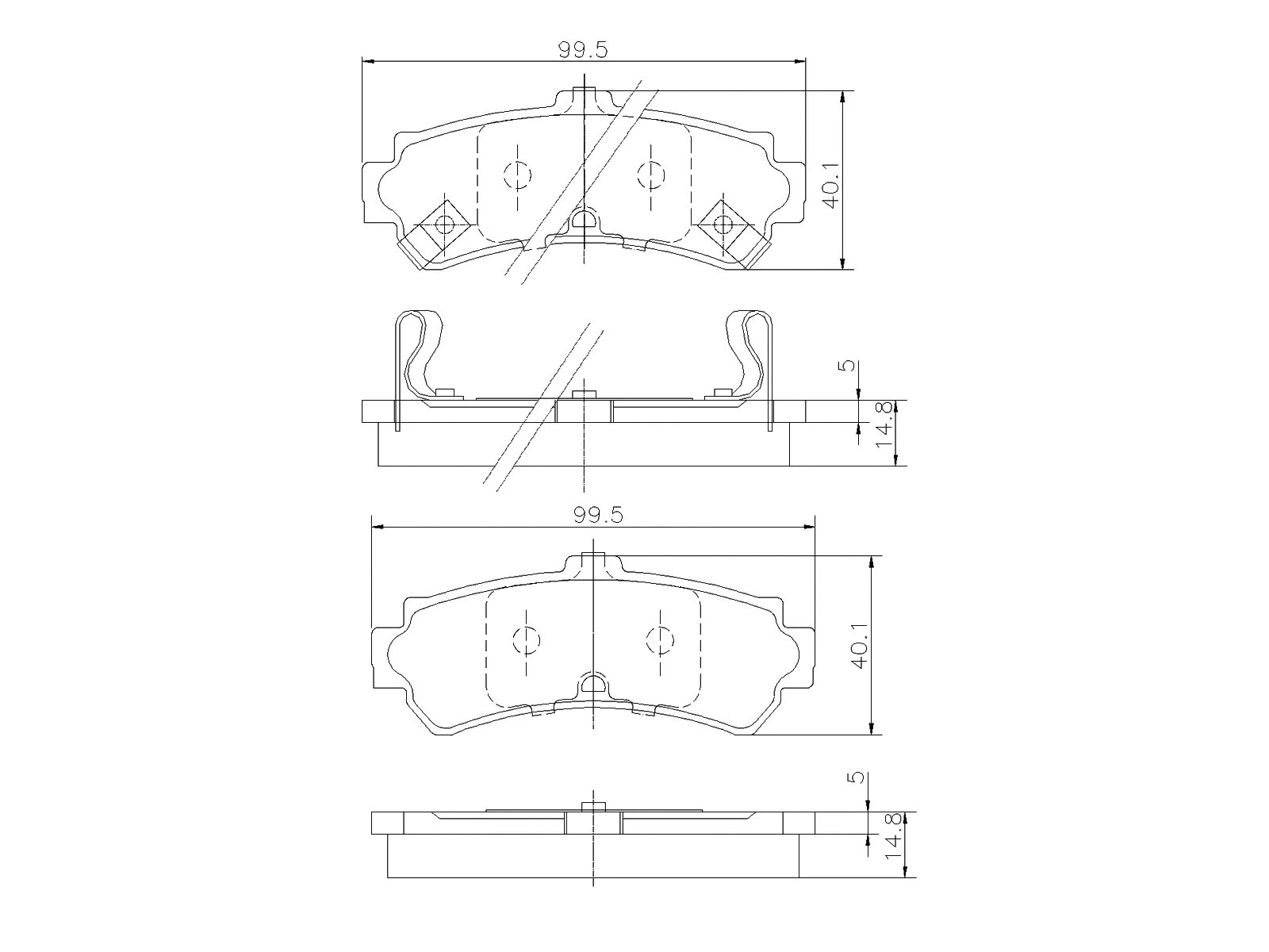 Brake Pad Set, disc brake (AZMT-44-022-1106)