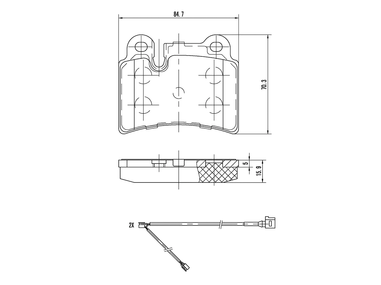 Brake Pad Set, disc brake (AZMT-44-022-1238)