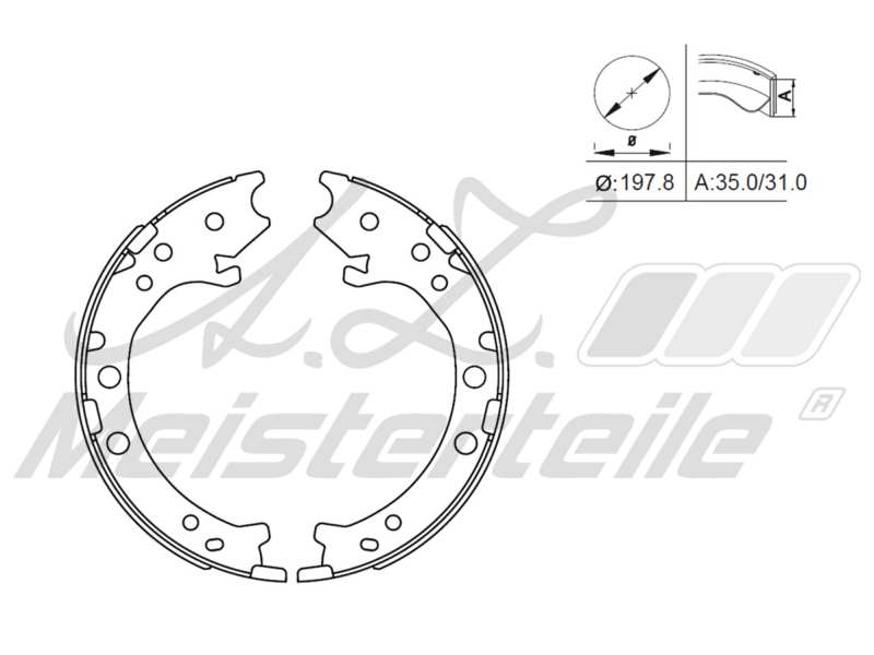 Brake Shoe Set (AZMT-44-026-1418)