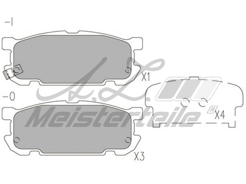 Brake Pad Set, disc brake (AZMT-44-022-2287)