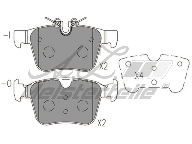 Brake Pad Set, disc brake (AZMT-44-022-2004)