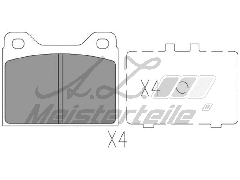 Brake Pad Set, disc brake (AZMT-44-022-1963)