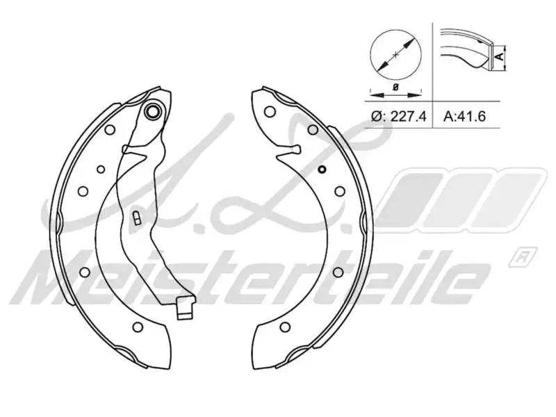 Brake Shoe Set (AZMT-44-026-1052)