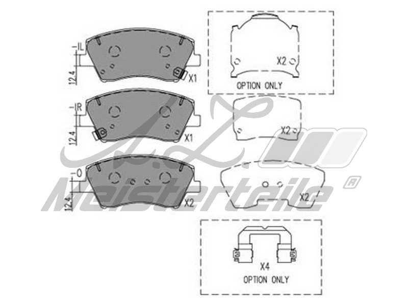 Brake Pad Set, disc brake (AZMT-44-022-1998)