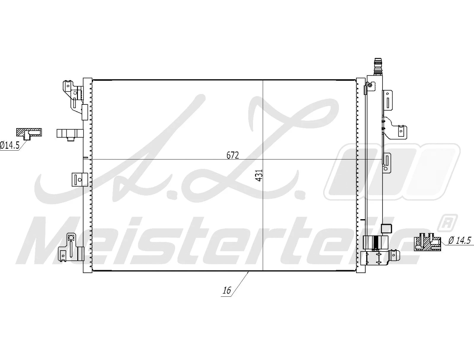 Condenser, air conditioning (AZMT-45-030-1266)