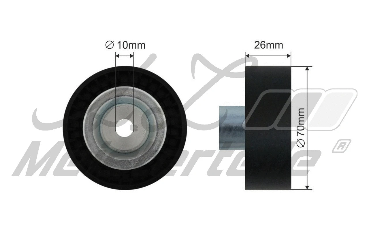 Deflection/Guide Pulley, V-ribbed belt (AZMT-20-031-2123)