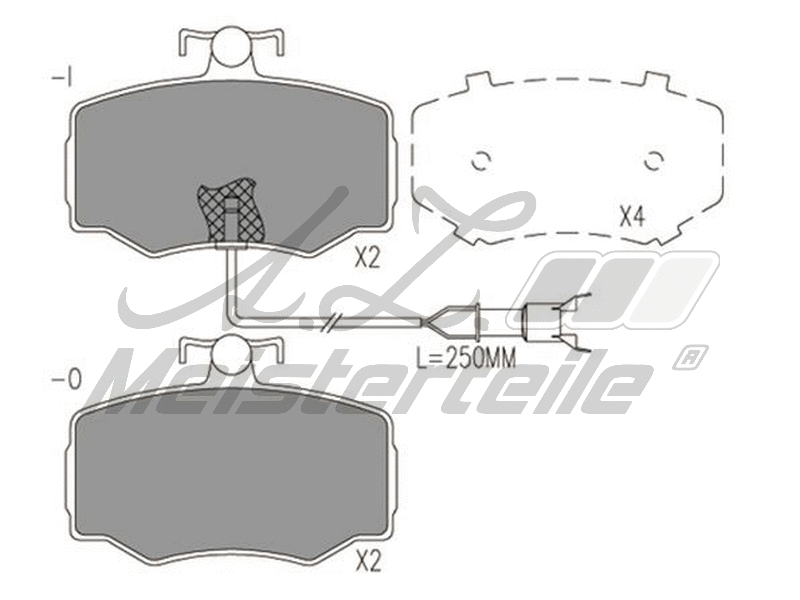 Brake Pad Set, disc brake (AZMT-44-022-2340)