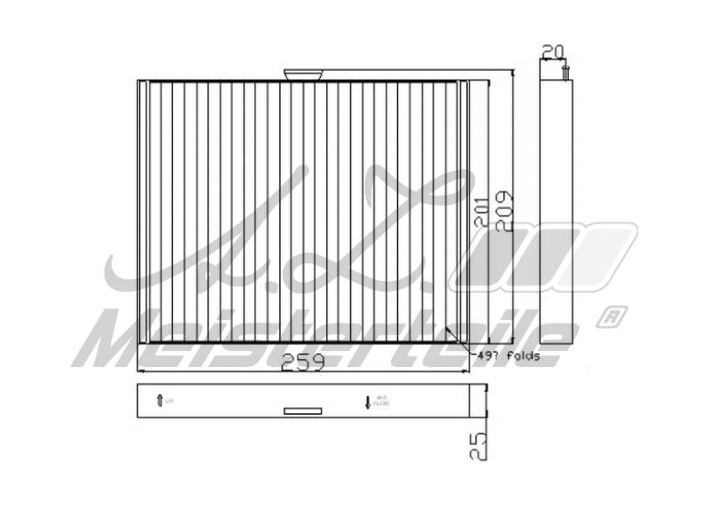 Filter, cabin air (AZMT-41-010-1540)