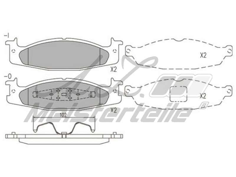 Brake Pad Set, disc brake (AZMT-44-022-2458)