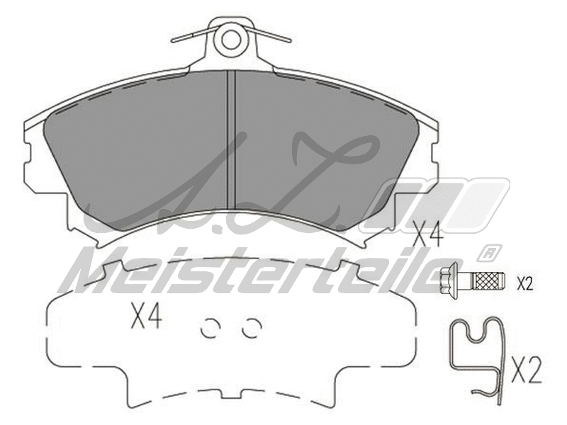 Brake Pad Set, disc brake (AZMT-44-022-2507)