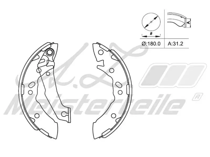 Brake Shoe Set (AZMT-44-026-1223)