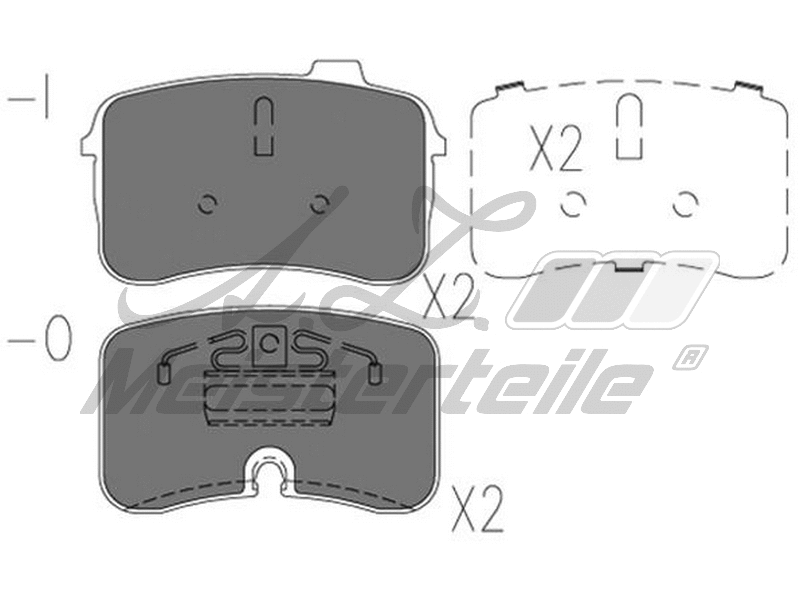 Brake Pad Set, disc brake (AZMT-44-022-1943)