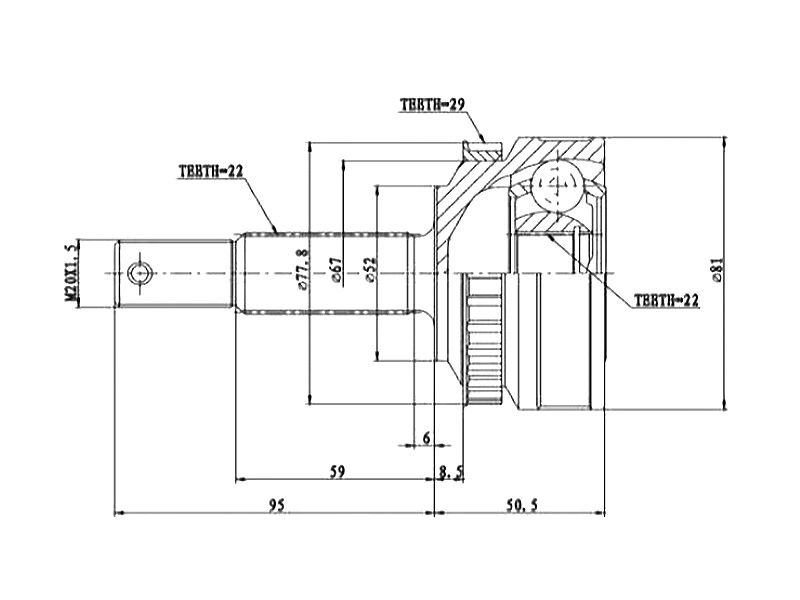 Joint Kit, drive shaft (AZMT-43-030-1027)