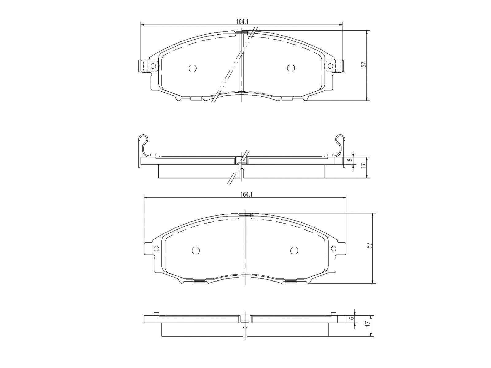 Brake Pad Set, disc brake (AZMT-44-022-1206)