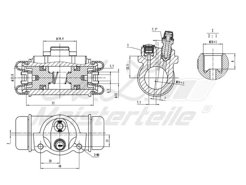 Wheel Brake Cylinder (AZMT-44-111-1136)