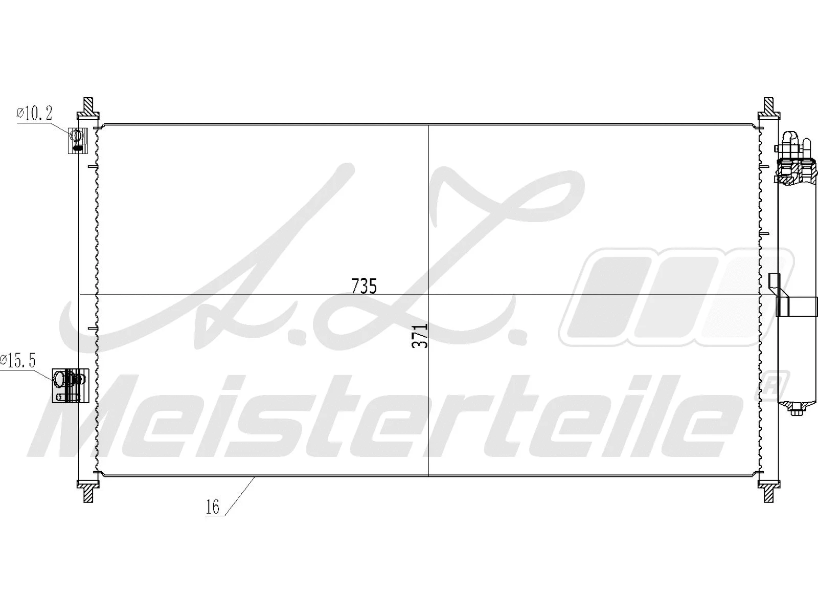 Condenser, air conditioning (AZMT-45-030-1355)