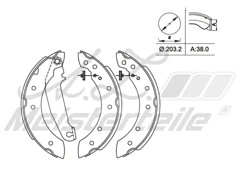 Brake Shoe Set (AZMT-44-026-1328)