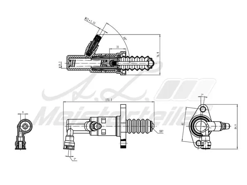 Slave Cylinder, clutch (AZMT-47-031-1000)
