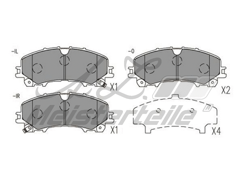 Brake Pad Set, disc brake (AZMT-44-022-1912)