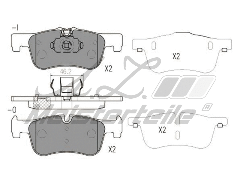 Brake Pad Set, disc brake (AZMT-44-022-1644)