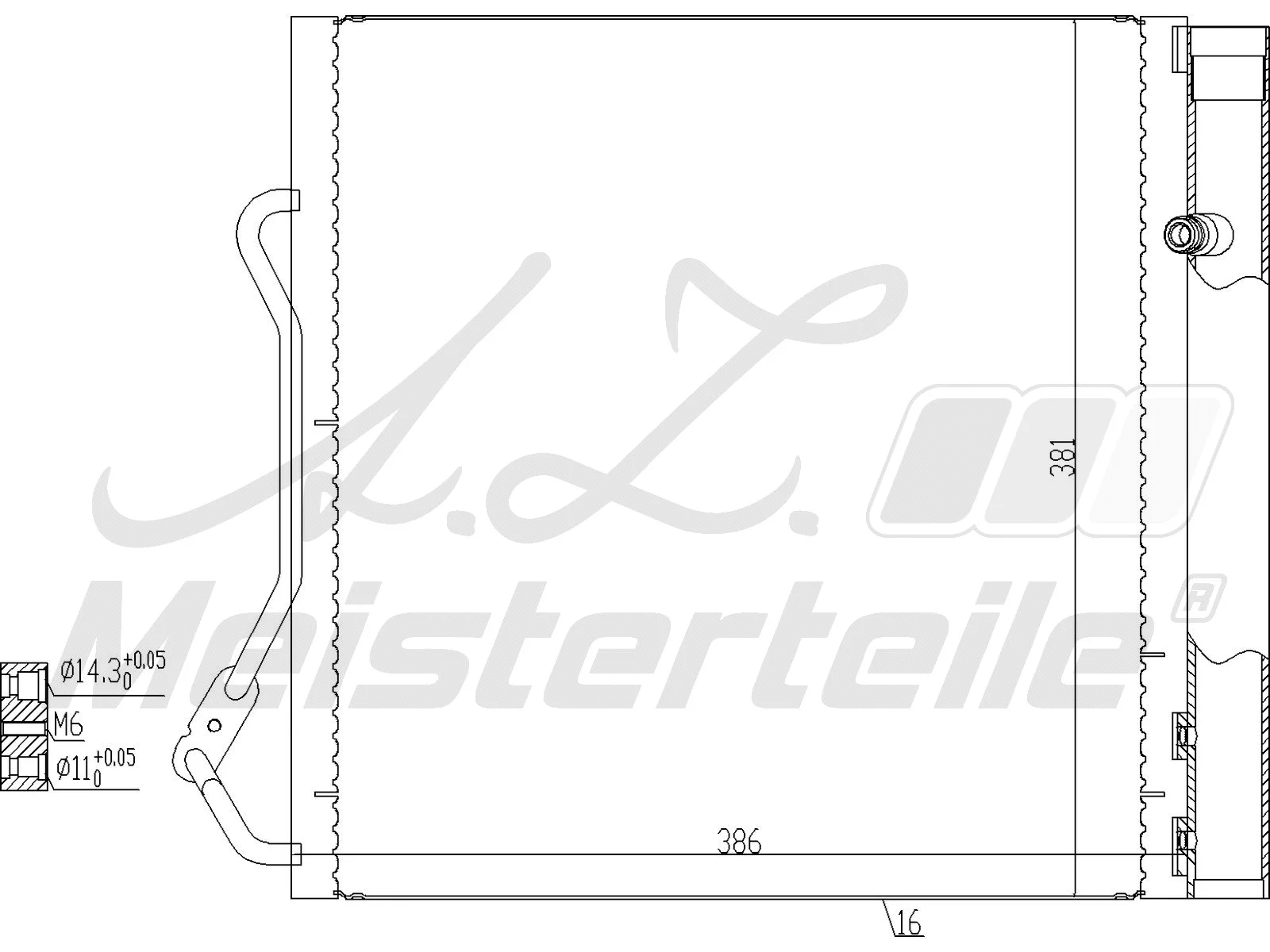 Condenser, air conditioning (AZMT-45-030-1556)