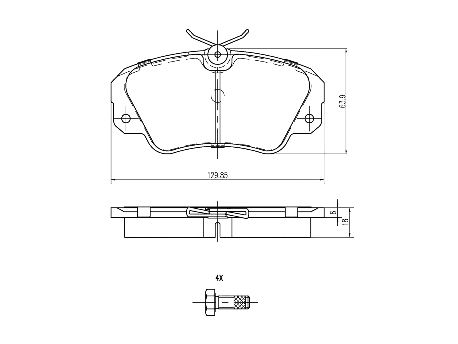 Brake Pad Set, disc brake (AZMT-44-022-1383)