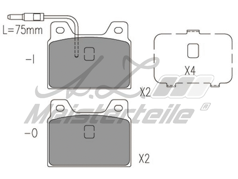 Brake Pad Set, disc brake (AZMT-44-022-1919)
