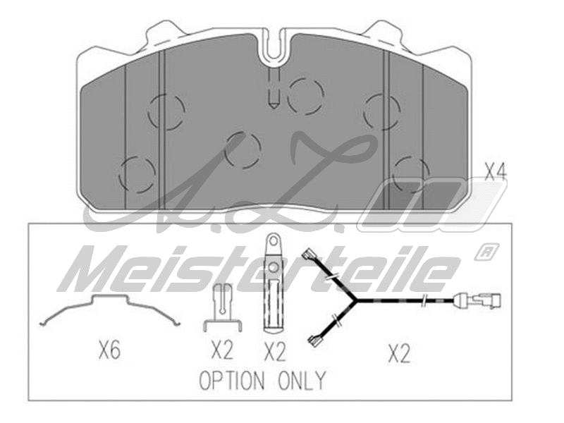Brake Pad Set, disc brake (AZMT-44-022-2442)