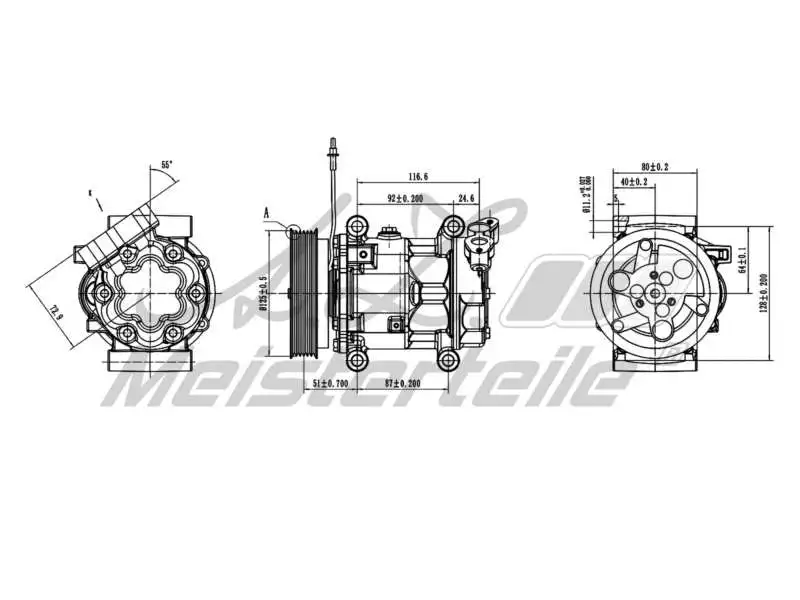 Compressor, air conditioning (AZMT-45-041-1057)
