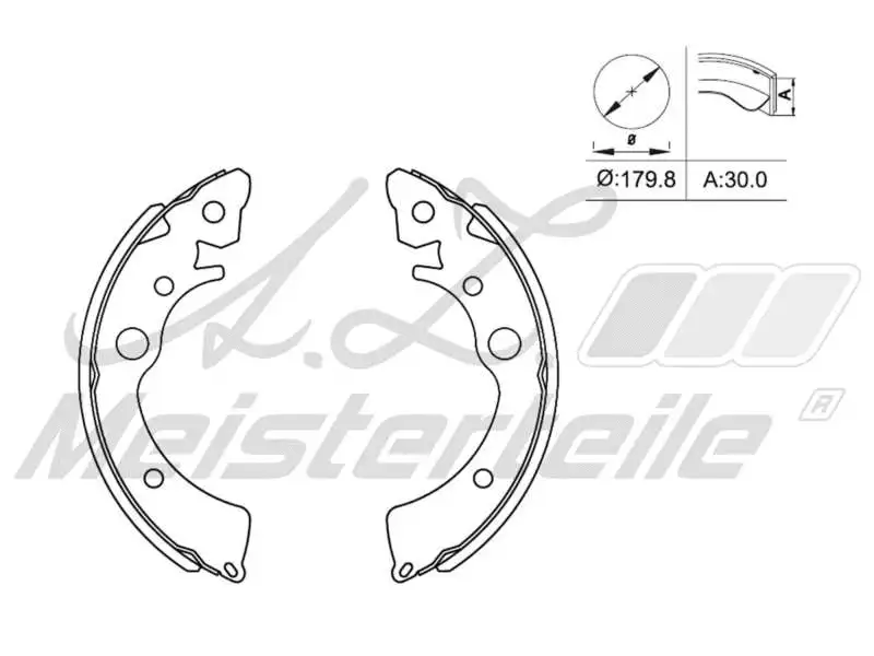 Brake Shoe Set (AZMT-44-026-1164)
