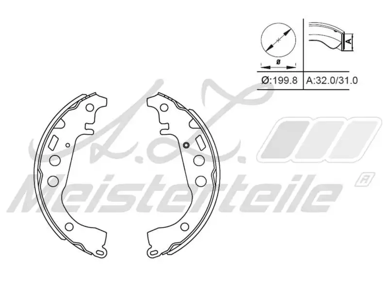 Brake Shoe Set (AZMT-44-026-1186)