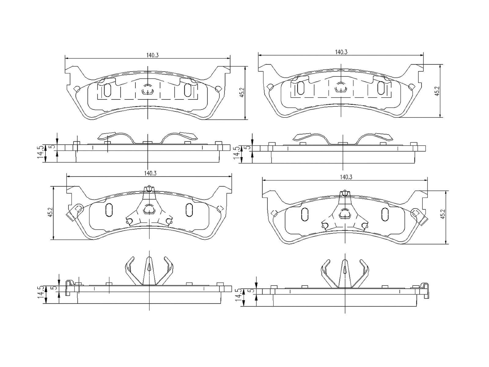 Brake Pad Set, disc brake (AZMT-44-022-1037)