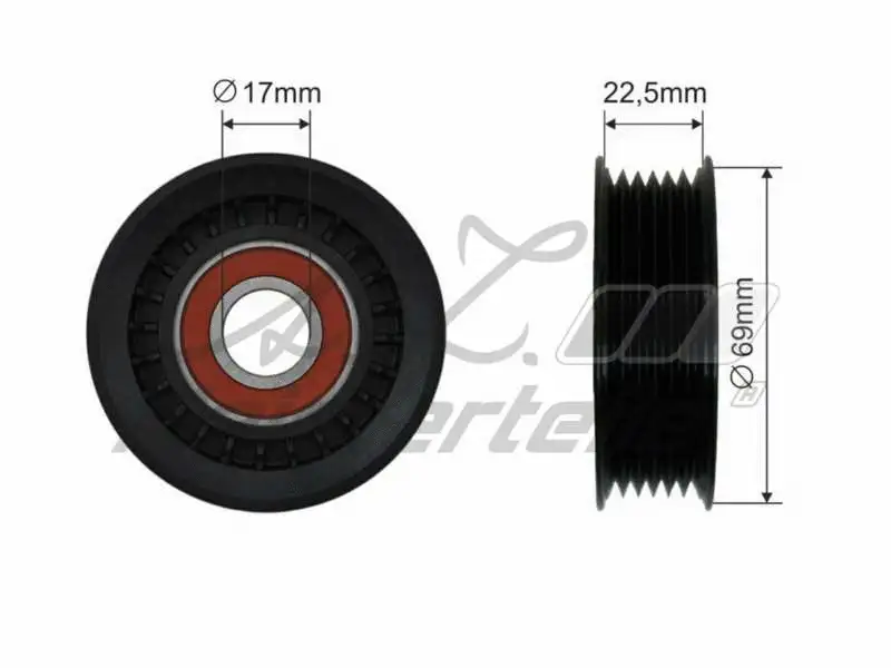 Deflection/Guide Pulley, V-ribbed belt (AZMT-20-031-2084)