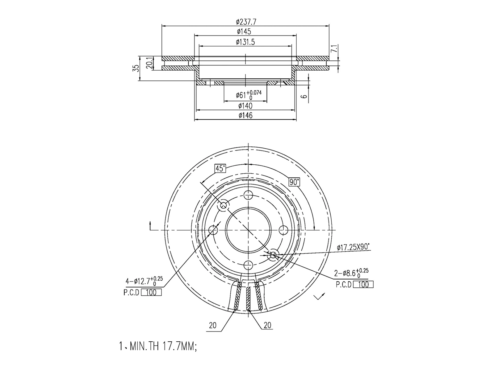 Brake Disc (AZMT-44-024-1292)