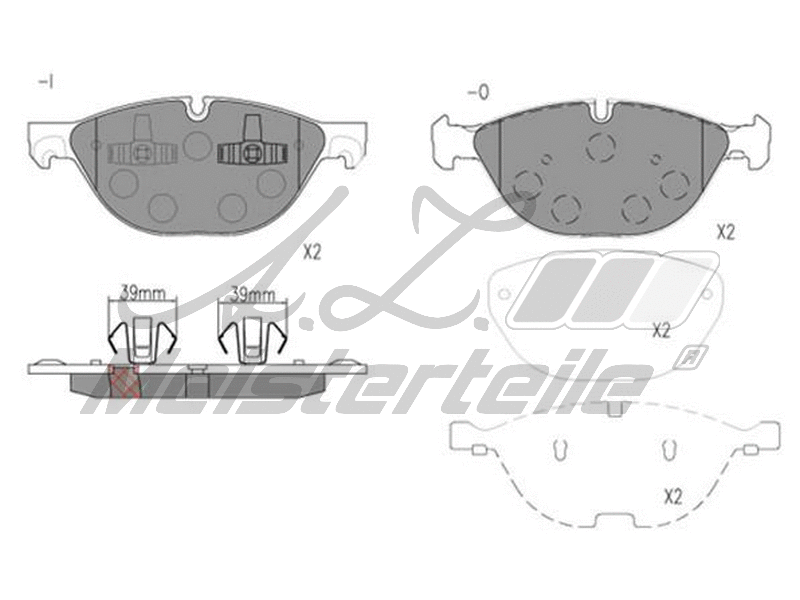 Brake Pad Set, disc brake (AZMT-44-022-1620)