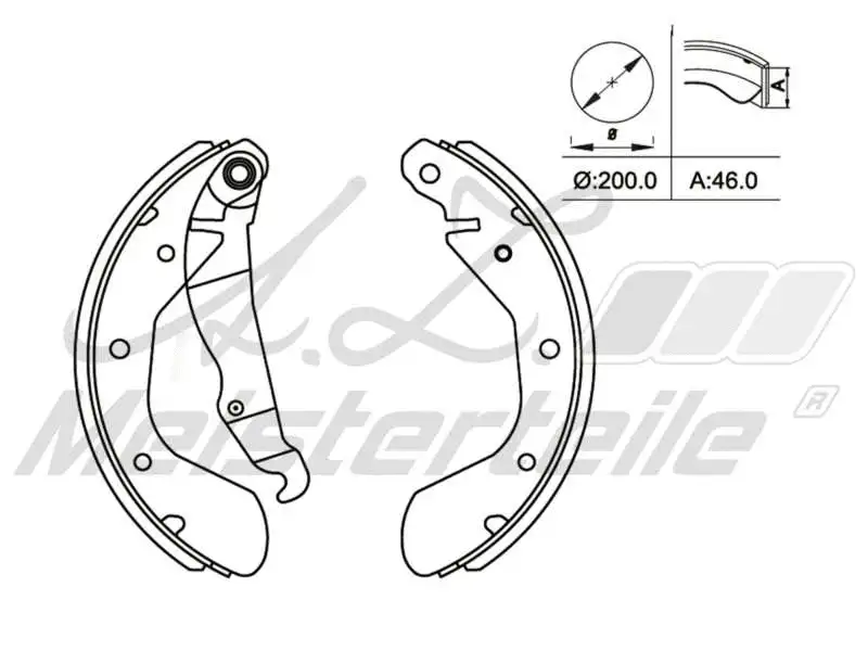 Brake Shoe Set (AZMT-44-026-1003)